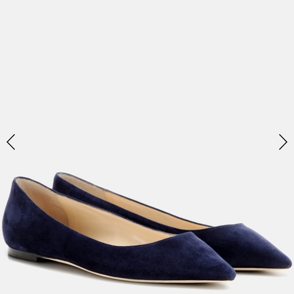 Jimmy Choo Navy Suede ballet flats - Picture 2 of 10